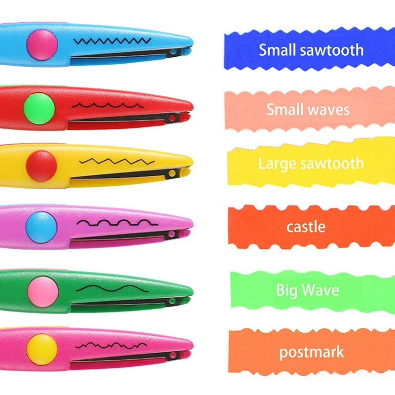 6-Piece Decorative Edge Scissors Set – DIY Craft & Card Making