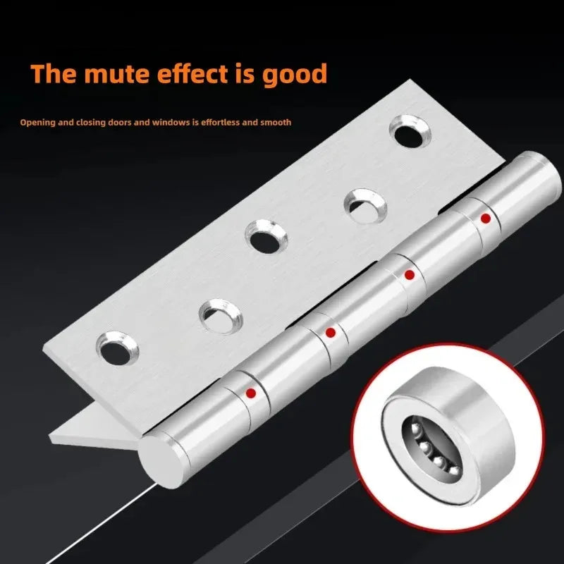 4-Inch Stainless Steel Silent Door Hinges | 3mm Heavy-Duty