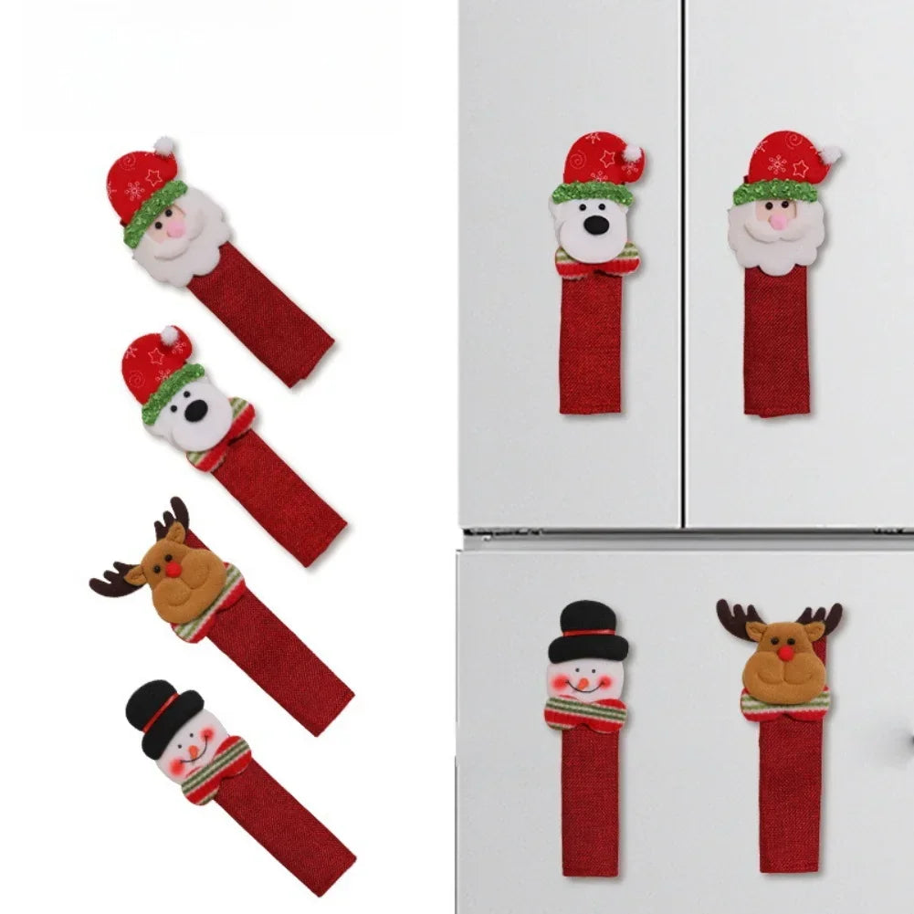 Christmas Door Handle Covers – Santa & Snowman Set of 4