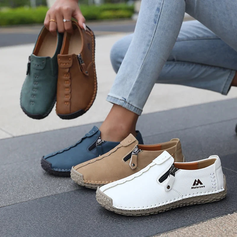 ZULIWAGN Women's Faux Leather Slip-On Loafers | Plus Size Flats