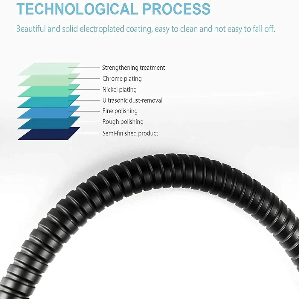 Flexible Stainless Steel Shower Hose – 1.5M, 2M & 3M