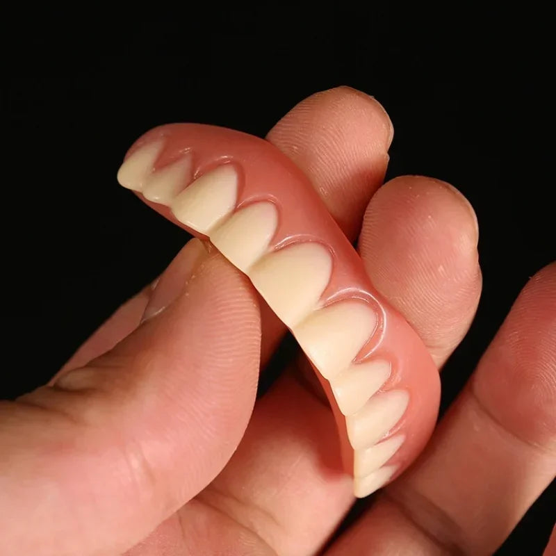 Silicone Snap-On Veneers | Upper & Lower Fake Teeth Cover