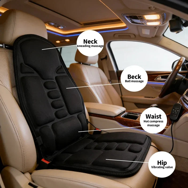 Full Body Massage Cushion – Vibration & Heat for Car & Home