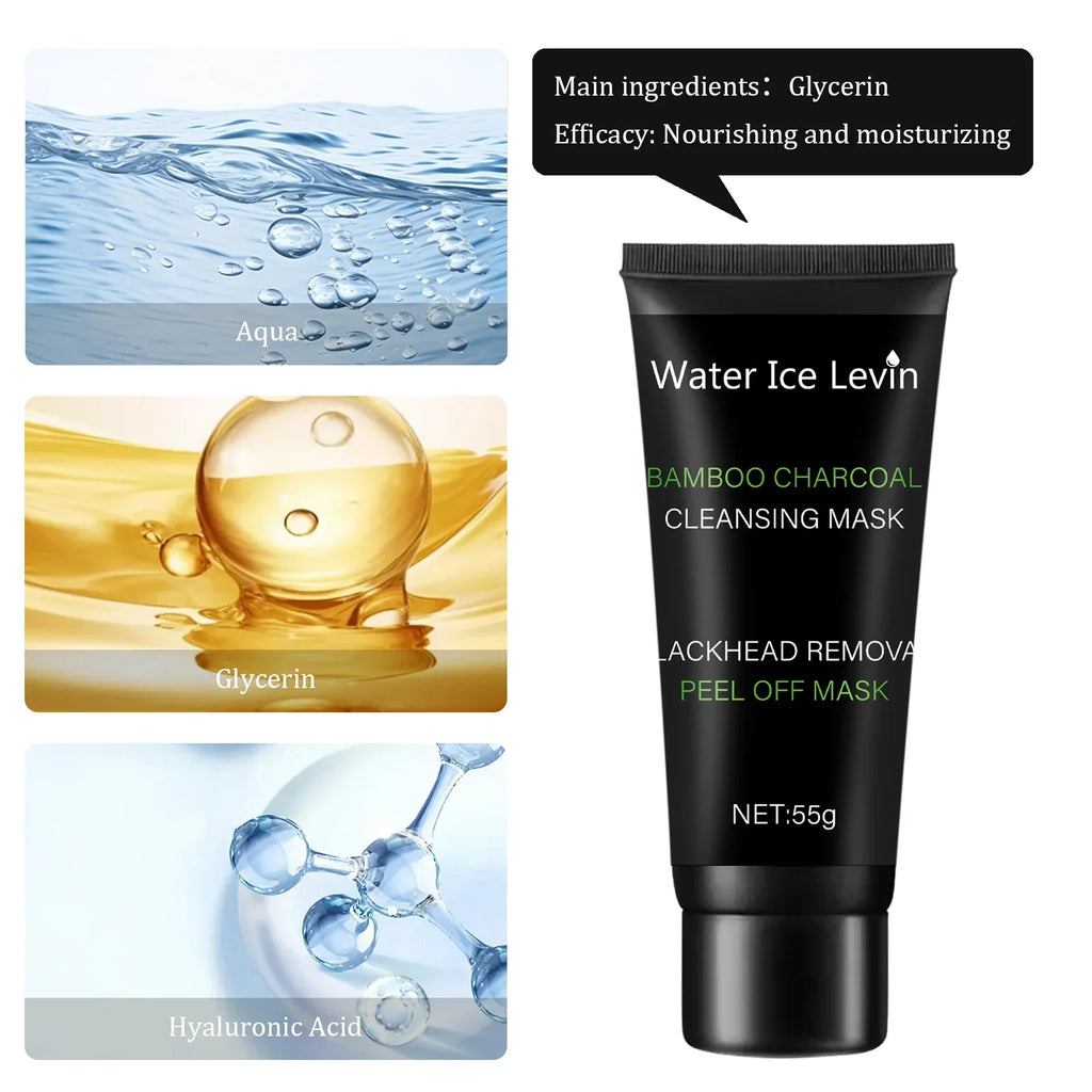 Bamboo Charcoal Peel-Off Mask – Deep Cleansing & Exfoliating