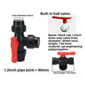 PE Pipe 3-Way Ball Valve 20–50mm | Plastic Quick Connect