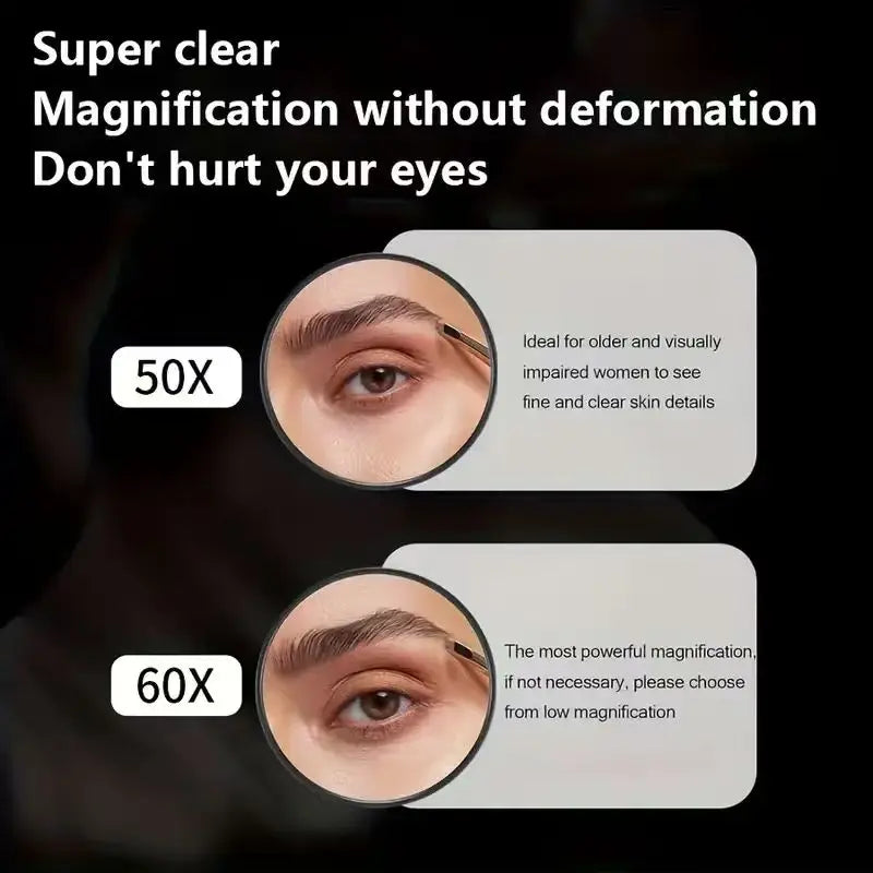 60x Magnification Makeup Mirror | HD Suction Cup Vanity Mirror