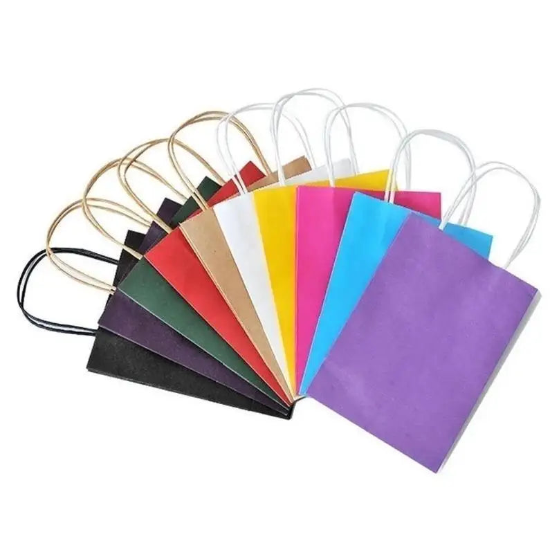 Kraft Paper Gift Bags with Handles 5-Pack | Party Favor Bags