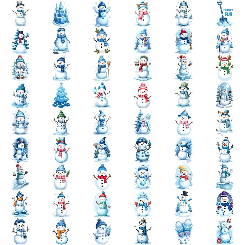 54pcs Winter Temporary Tattoo Stickers – Waterproof 3D Body Art