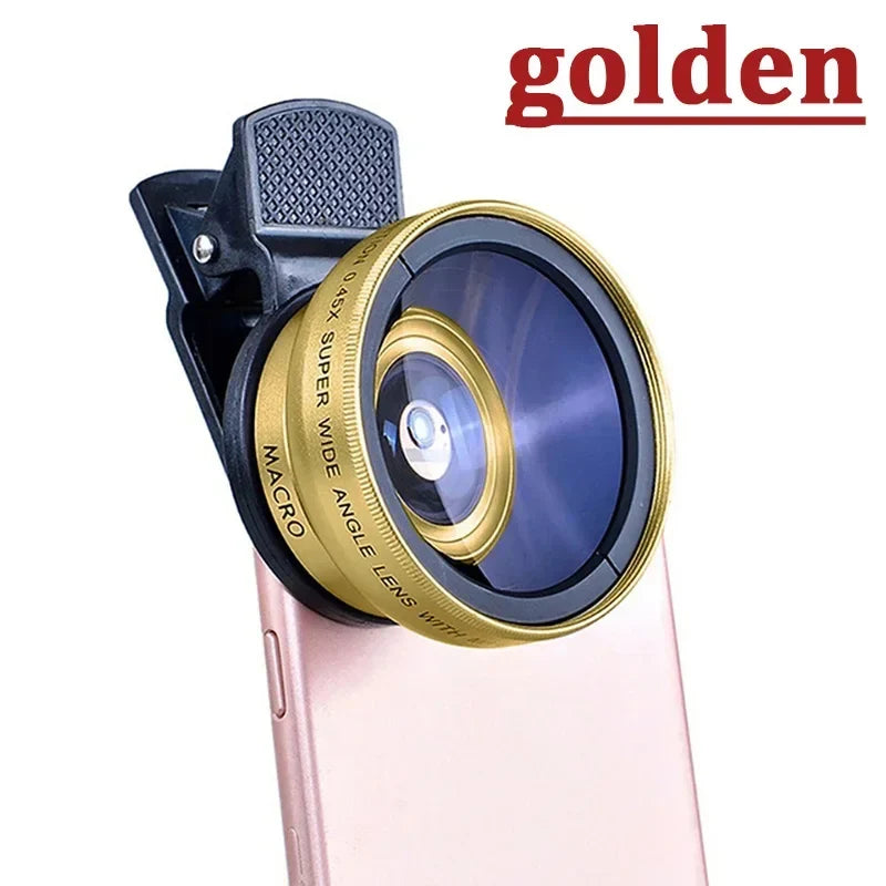 2-in-1 Wide Angle & Macro Clip-On Phone Lens Kit | 0.45X HD