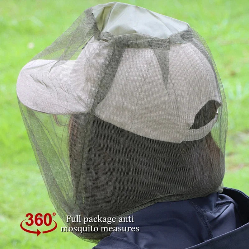 Outdoor Mesh Bug Net Face Shield Hat | Fishing & Beekeeping