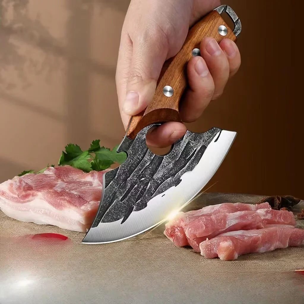 COOKCRAZE Kitchen Knife – Sharp 5CR Steel Blade, Wood Handle