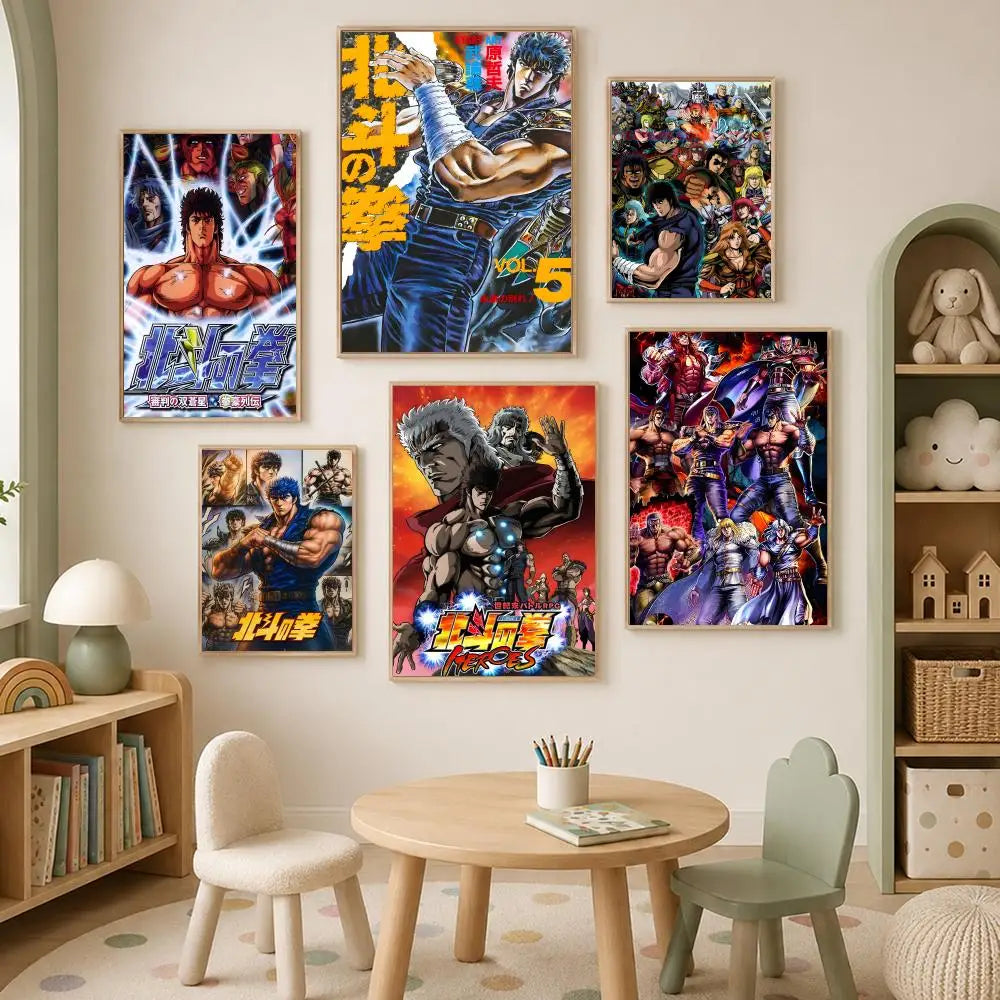 Fist of the North Star Anime PVC Wall Poster – HD Self-Stick