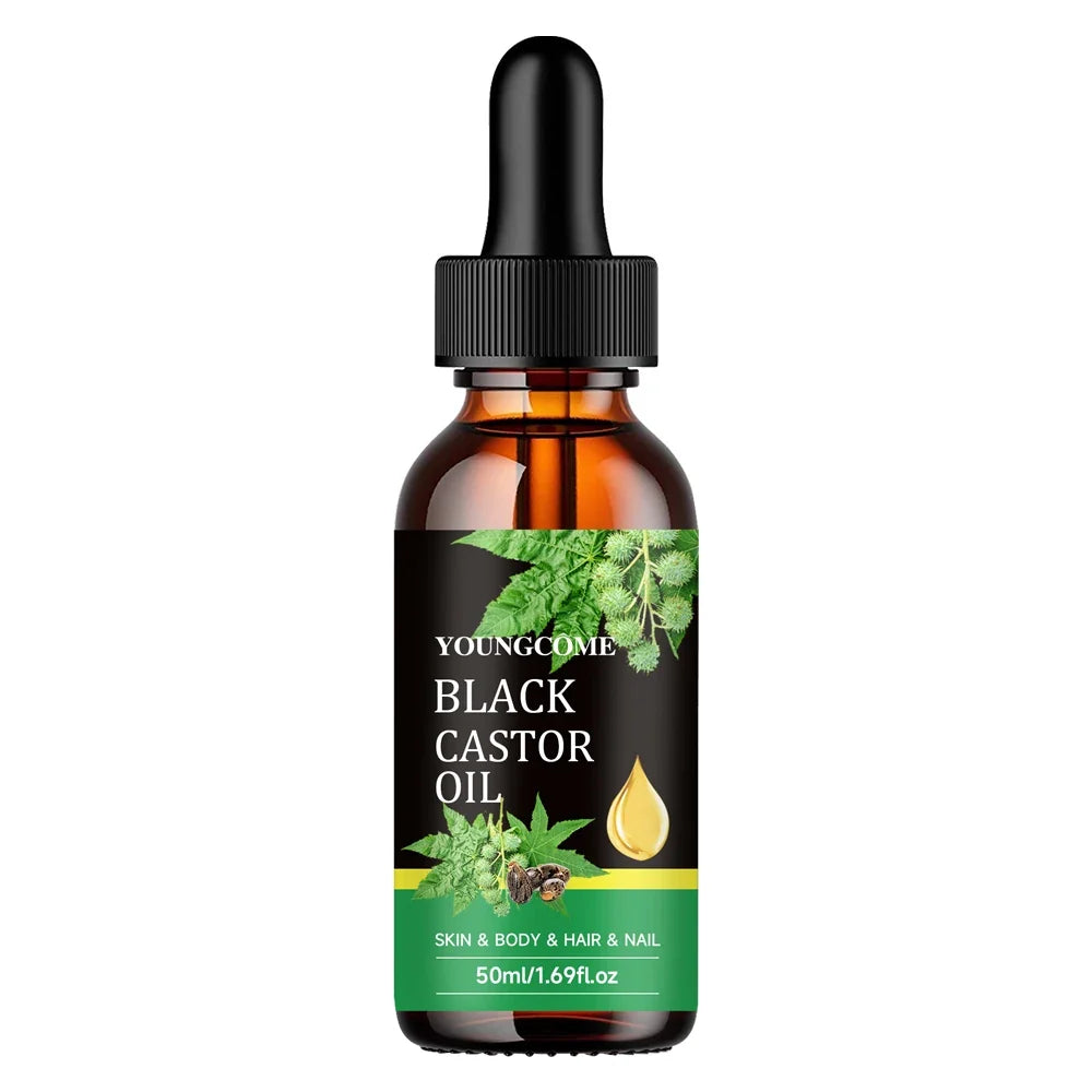 Black Castor Oil Healthy Improves Hair Line Toughness Nourishes Body