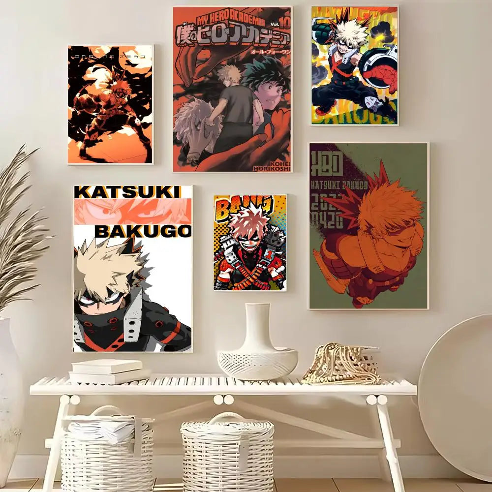 Katsuki Bakugo Anime Poster – HD Self-Adhesive Waterproof PVC