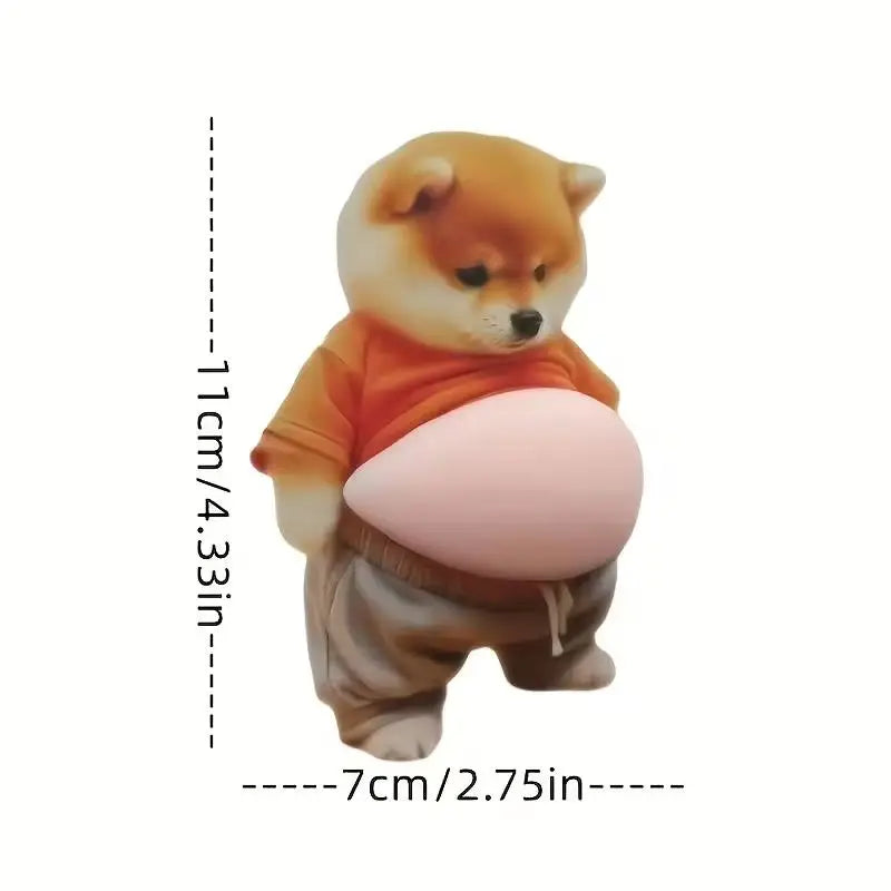 2-Pack 3D Shiba Inu Stickers – Self-Adhesive Dog Decals