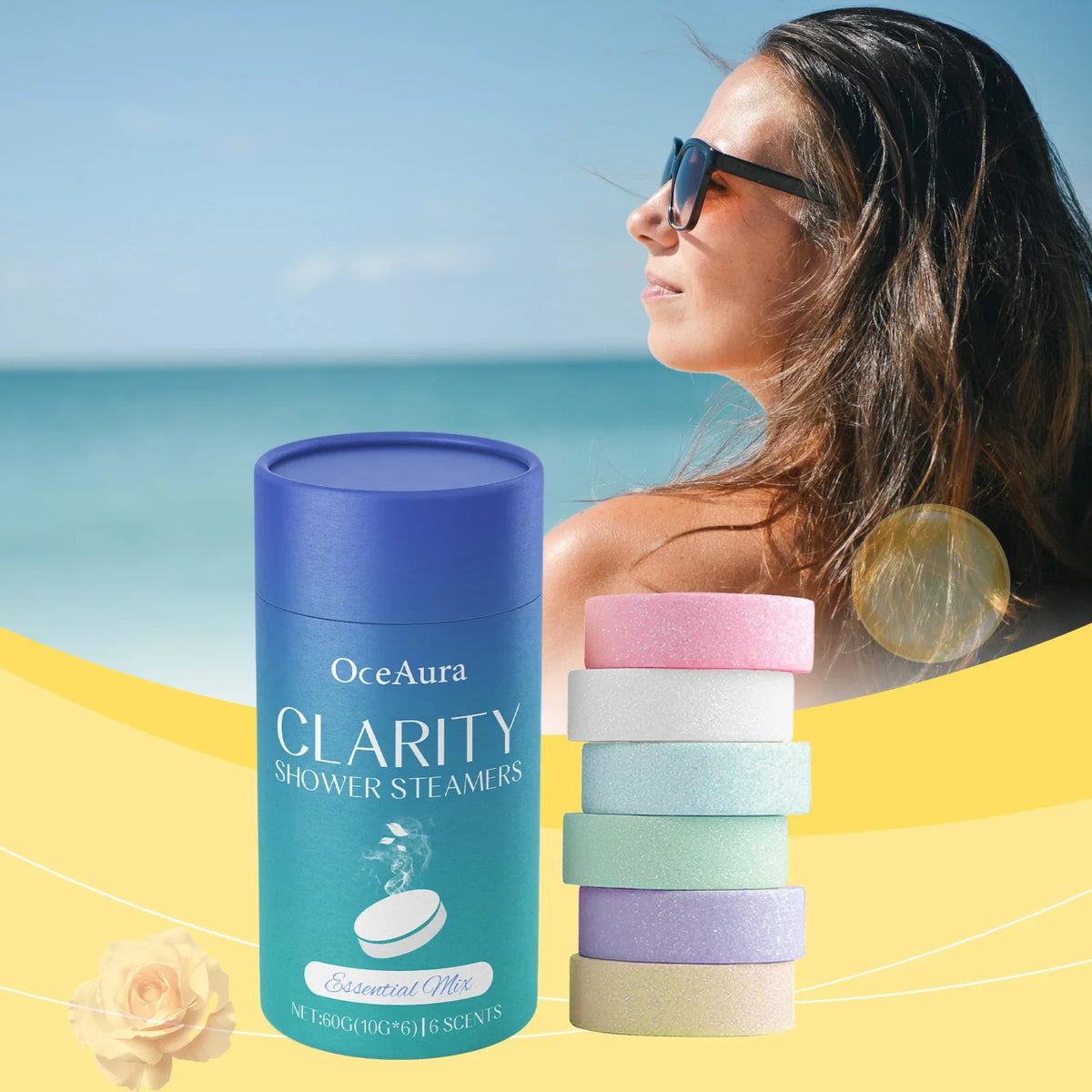 OceAura Aromatherapy Shower Tablets – Moisturizing & Fragrant