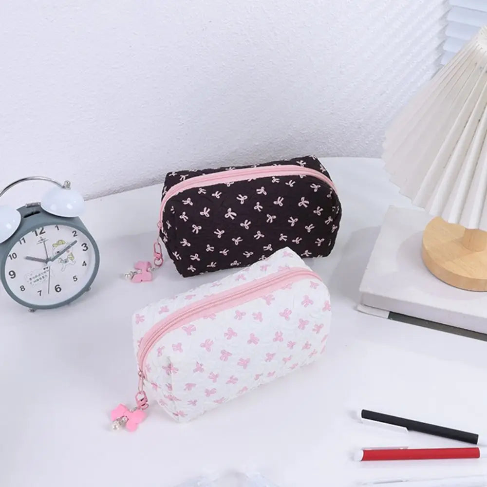Bowknot Pencil Case – Large Capacity Pen & Cosmetic Bag