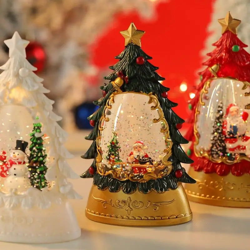 Christmas Illuminated Night Lights Decorate Desktop Snowflake Wind