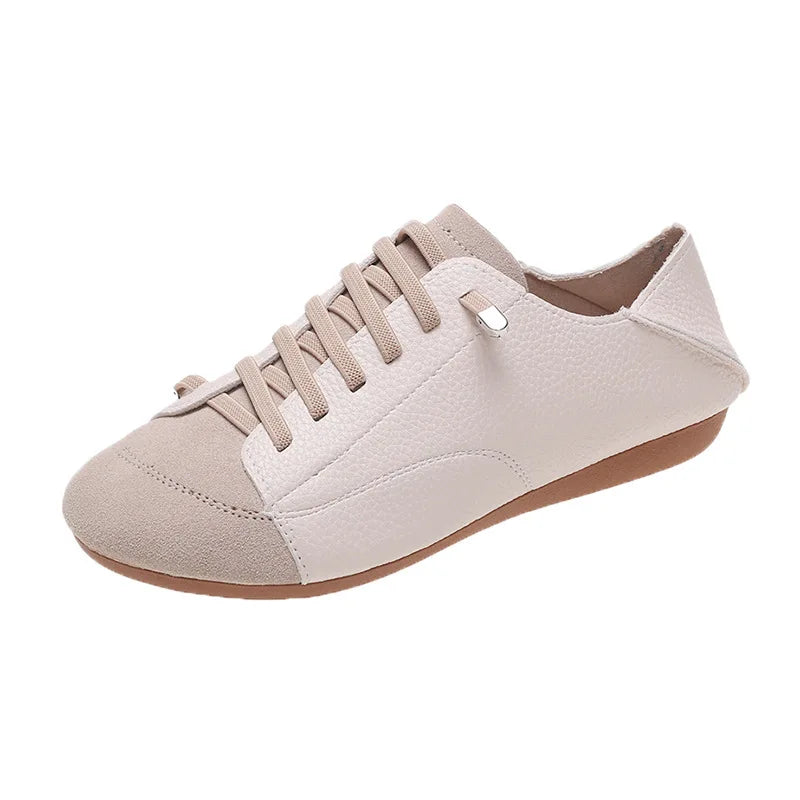 Women's Harajuku Flat Loafers – Wide Toe Lace-Up Slip-On Mules