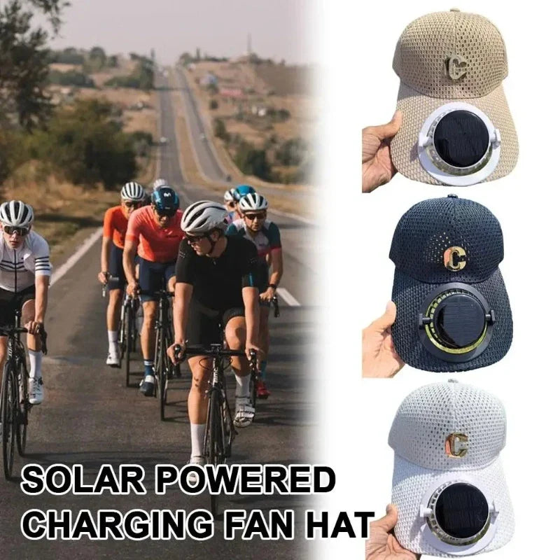 Sports Breathable Mesh Sun Protection Hat Solar Charging Outdoor
