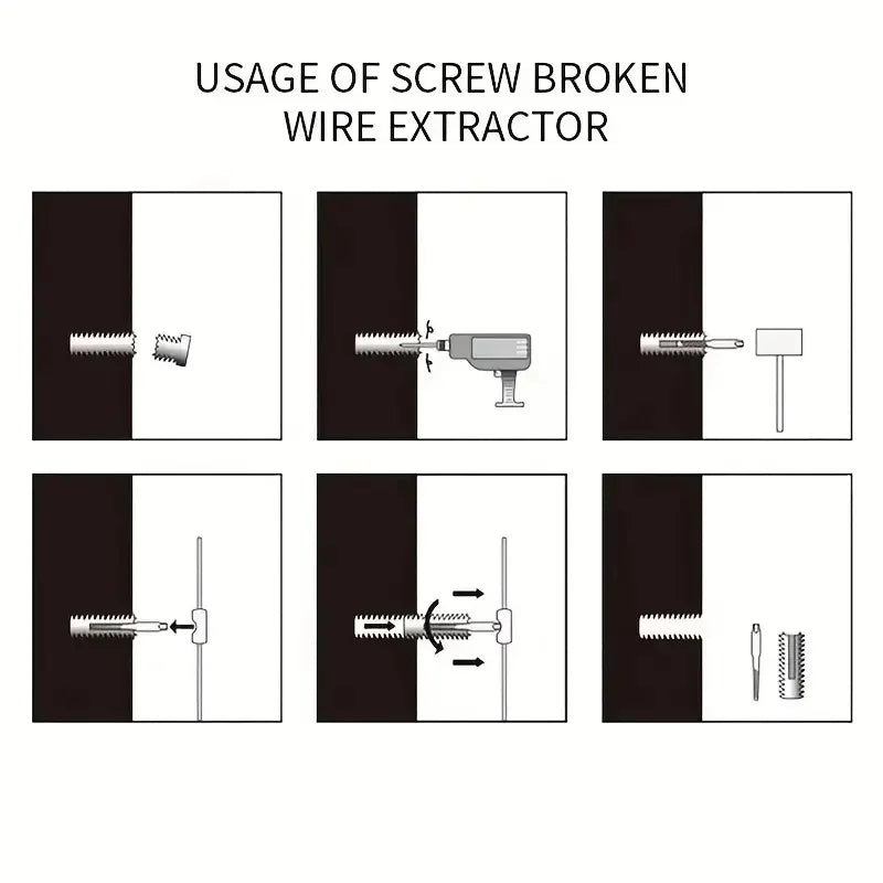 Broken Head Screw Extractor Coarse Teeth Fine Water Tap Thread
