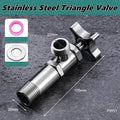 304 Stainless Steel 1/2" Triangle Angle Valve – Hot & Cold Water