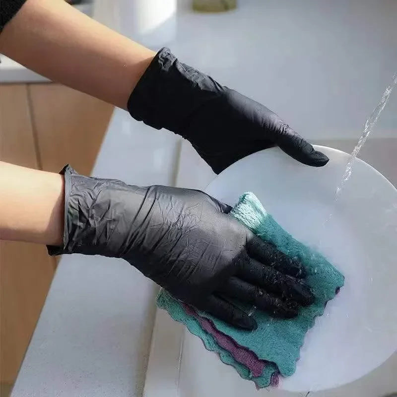 Black Nitrile Disposable Gloves 100 Pack – Powder & Latex Free