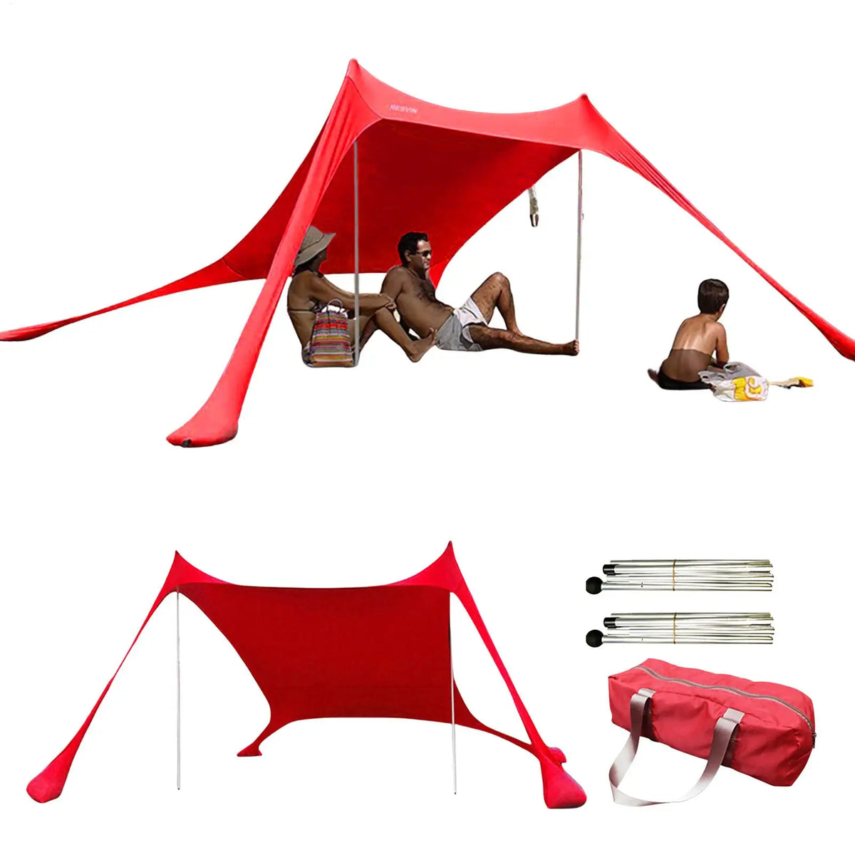 Portable Beach Canopy Sun Shade UV Protection & Storage Bag