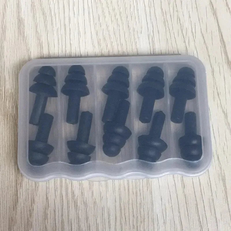 Soft Silicone Swimming Earplugs – 5 Pairs, Adults & Kids