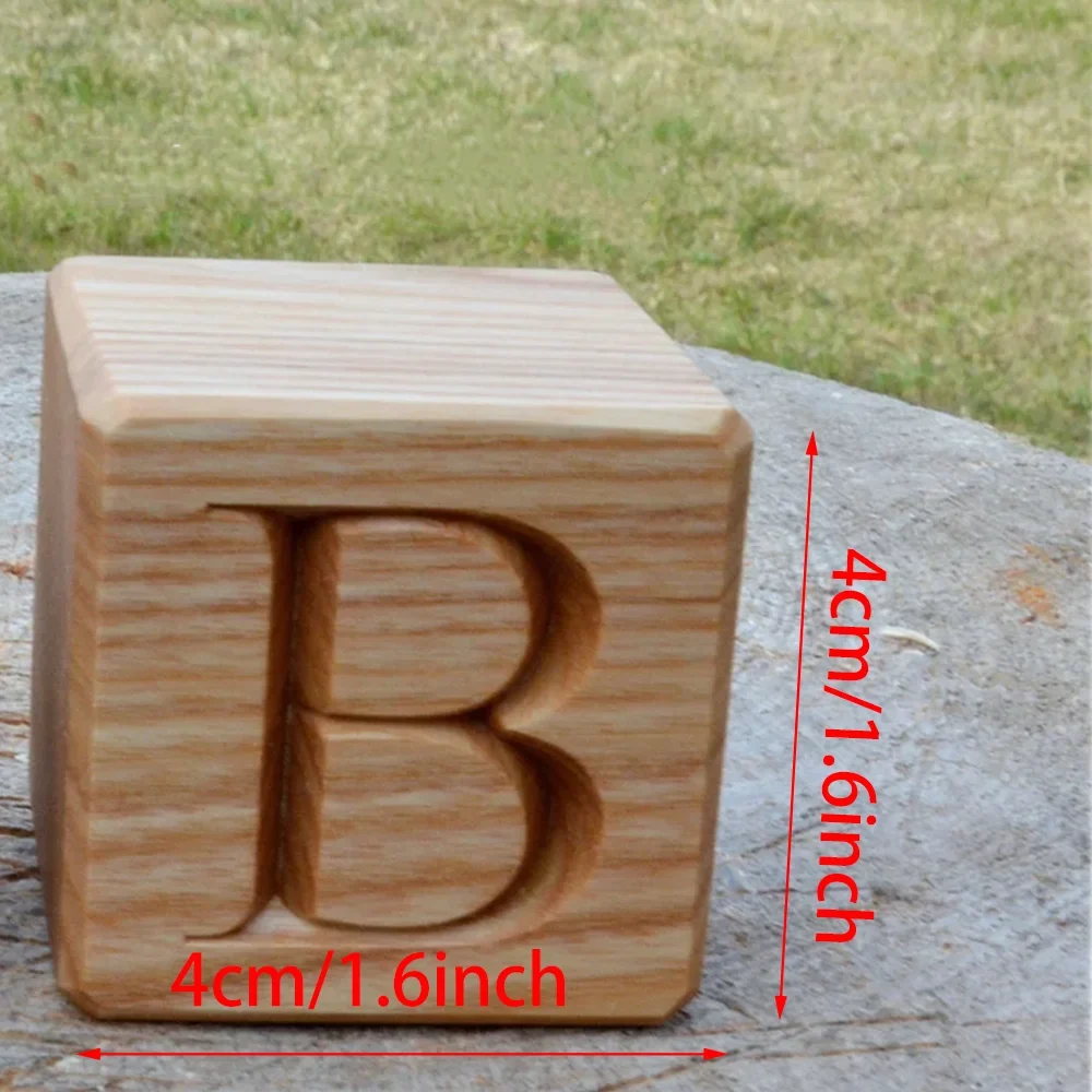 5-Piece Baby Wood Blocks | Nursery Decor & Baby Shower Gift