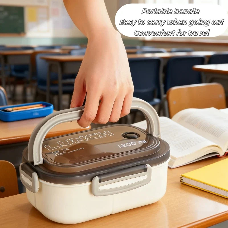 Double Layer 4-Compartment Bento Box 1000ml | Leak-Proof