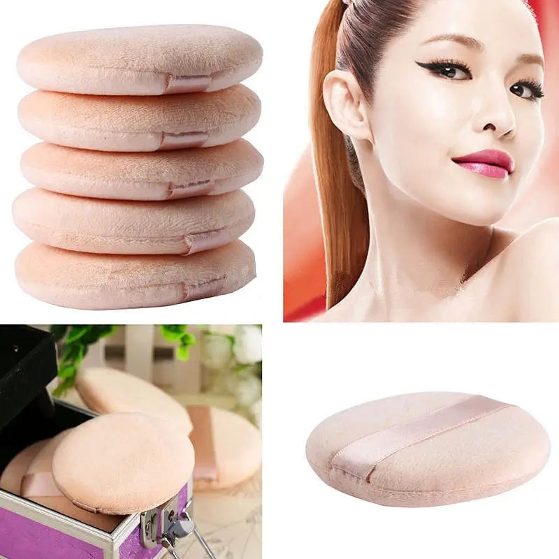 Round Facial Powder Foundation Puff Portable Soft Cosmetic Makeup