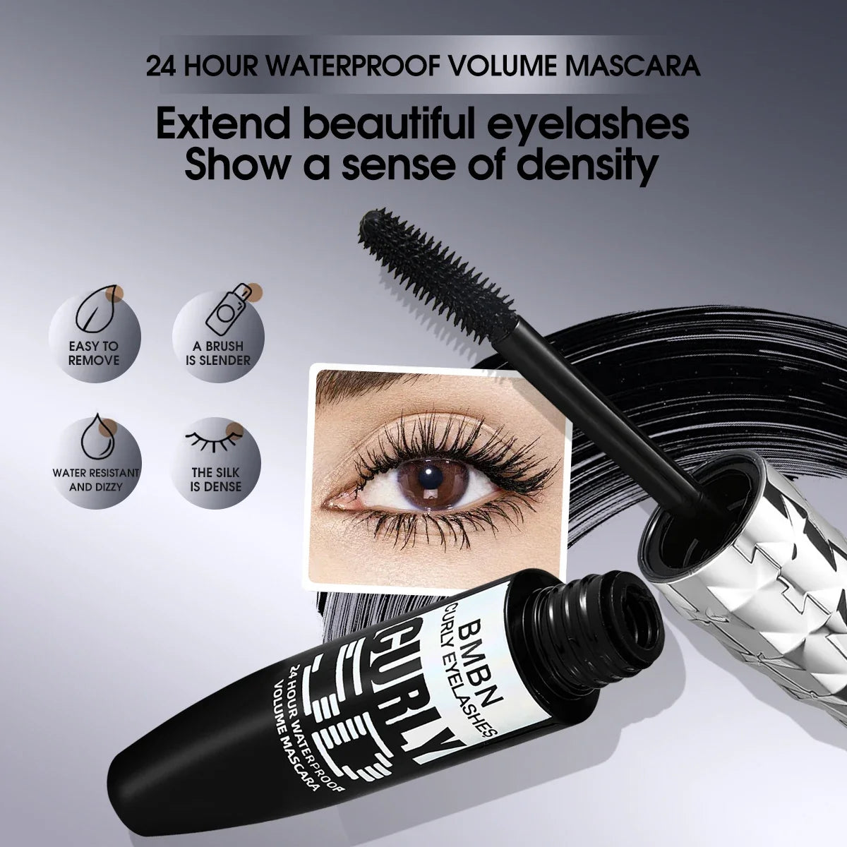 Waterproof Volumizing Mascara – Thick, Sweat-Proof Lashes