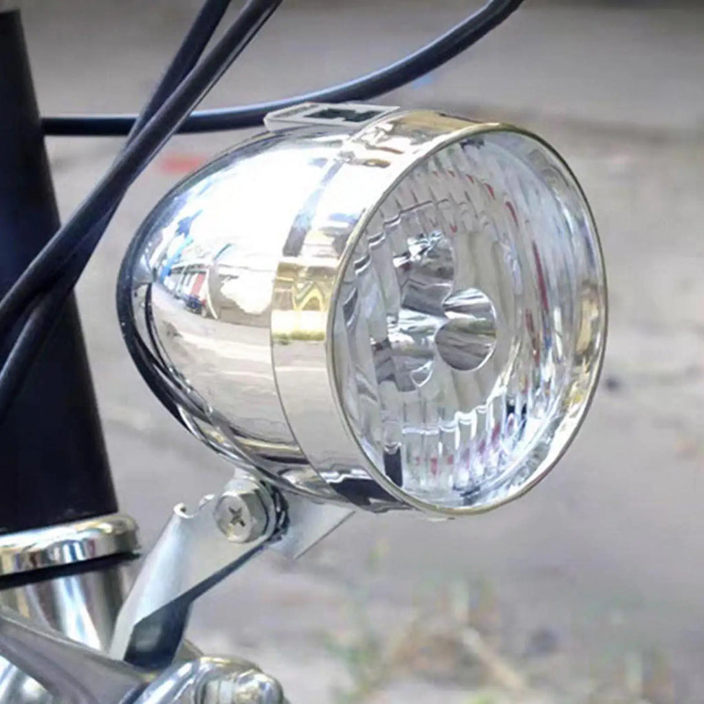 Retro Bike Headlight – USB Rechargeable 3 LED Front Light