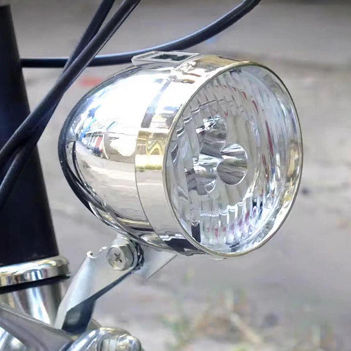 Retro Bike Headlight – USB Rechargeable 3 LED Front Light