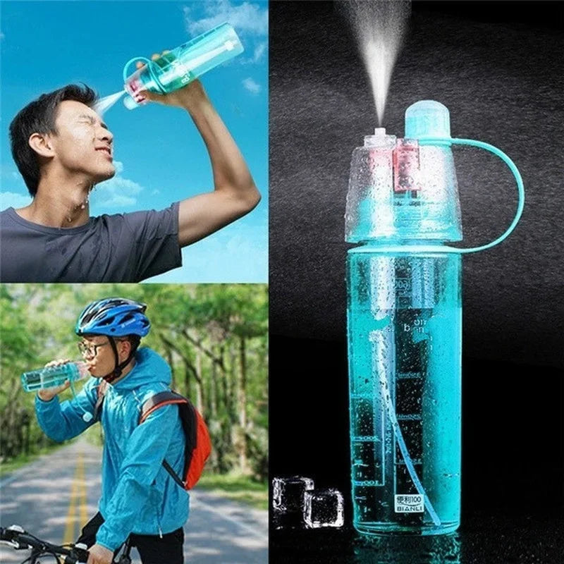 600ml Spray Water Bottle – BPA-Free Mist Sports Bottle