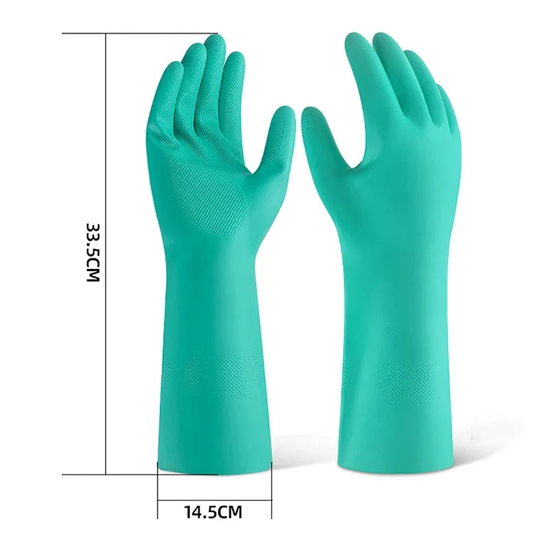 1Pair Chemical Acid Resistant Waterproof Long Sleeve Gloves Gardening