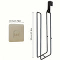 Black Iron No-Drill Toilet Paper Holder with Towel Bar