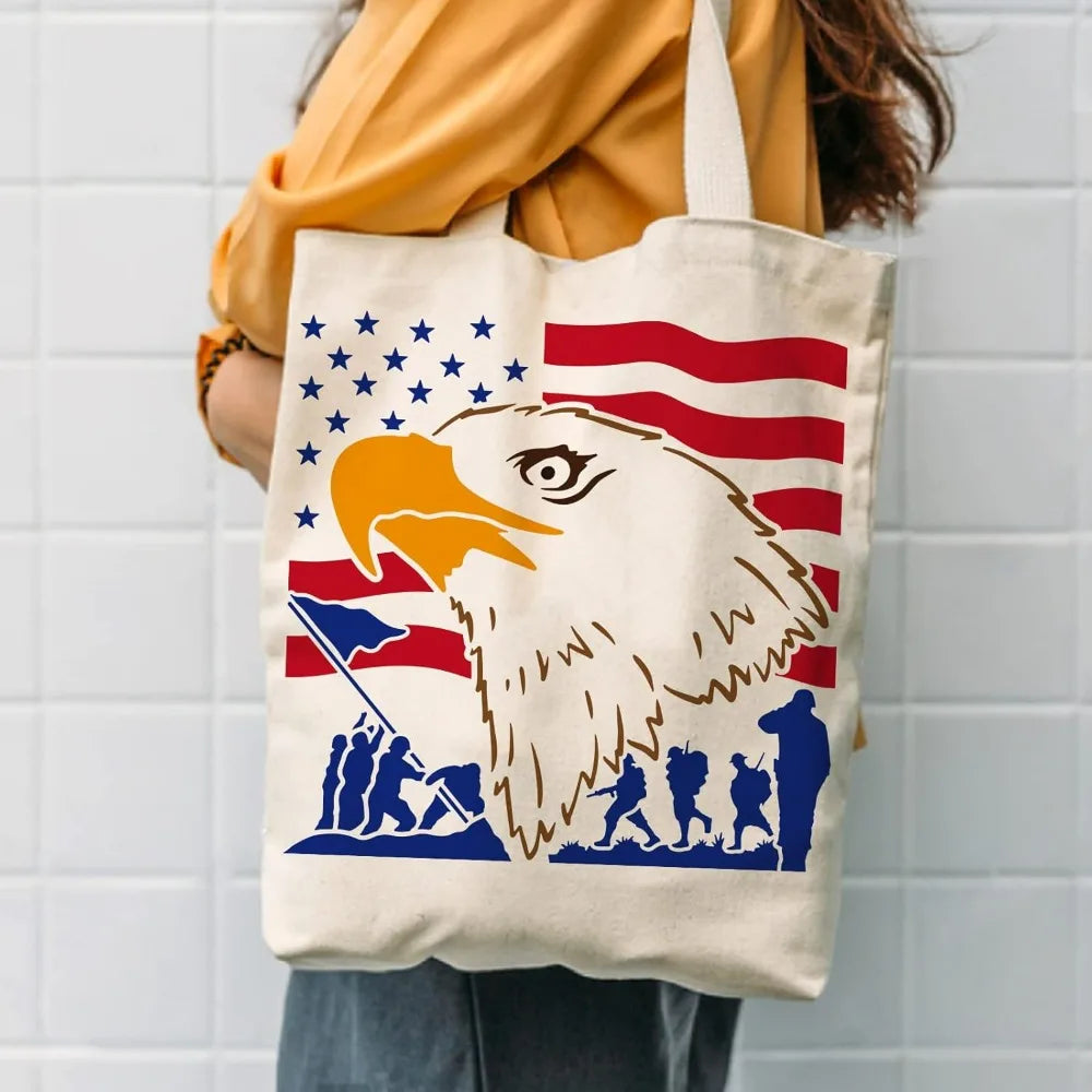 12x12 Independence Day Eagle Flag Stencil – Reusable PET