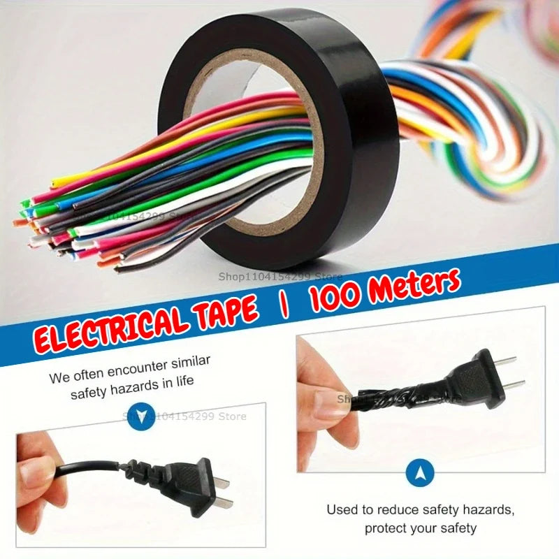 Black PVC Electrical Insulating Tape – Heat Resistant 5/10 Pack