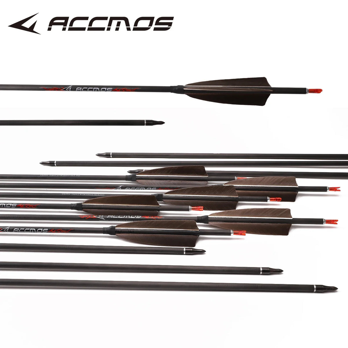 ACCMOS 6 Pure Carbon Arrows ID6 Spine 250 300 350 400 500 600 700 800