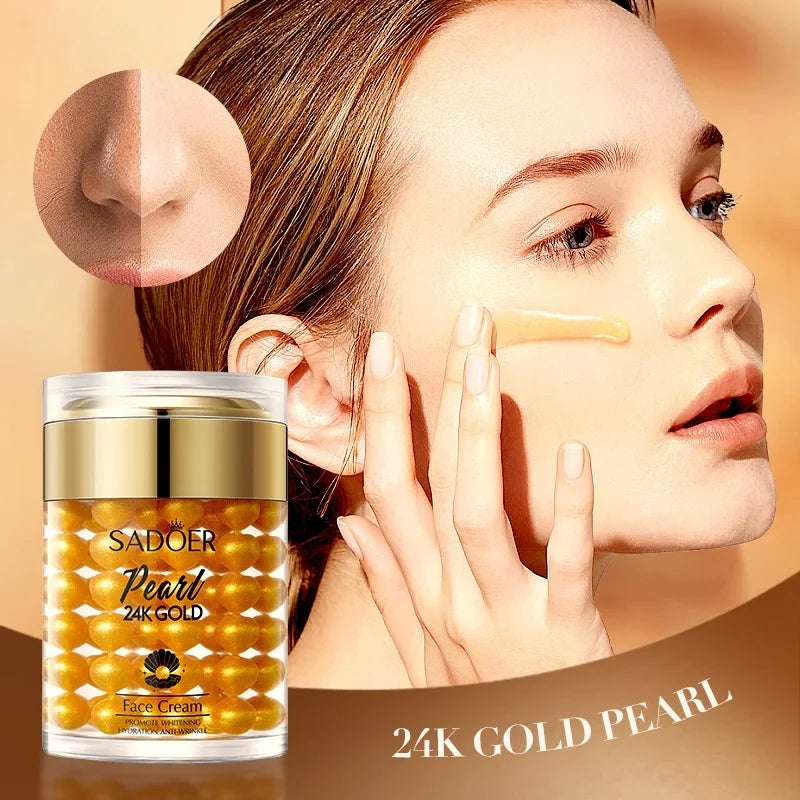 SADOER 24K Gold Pearl Collagen Face Cream – Brightening 60g
