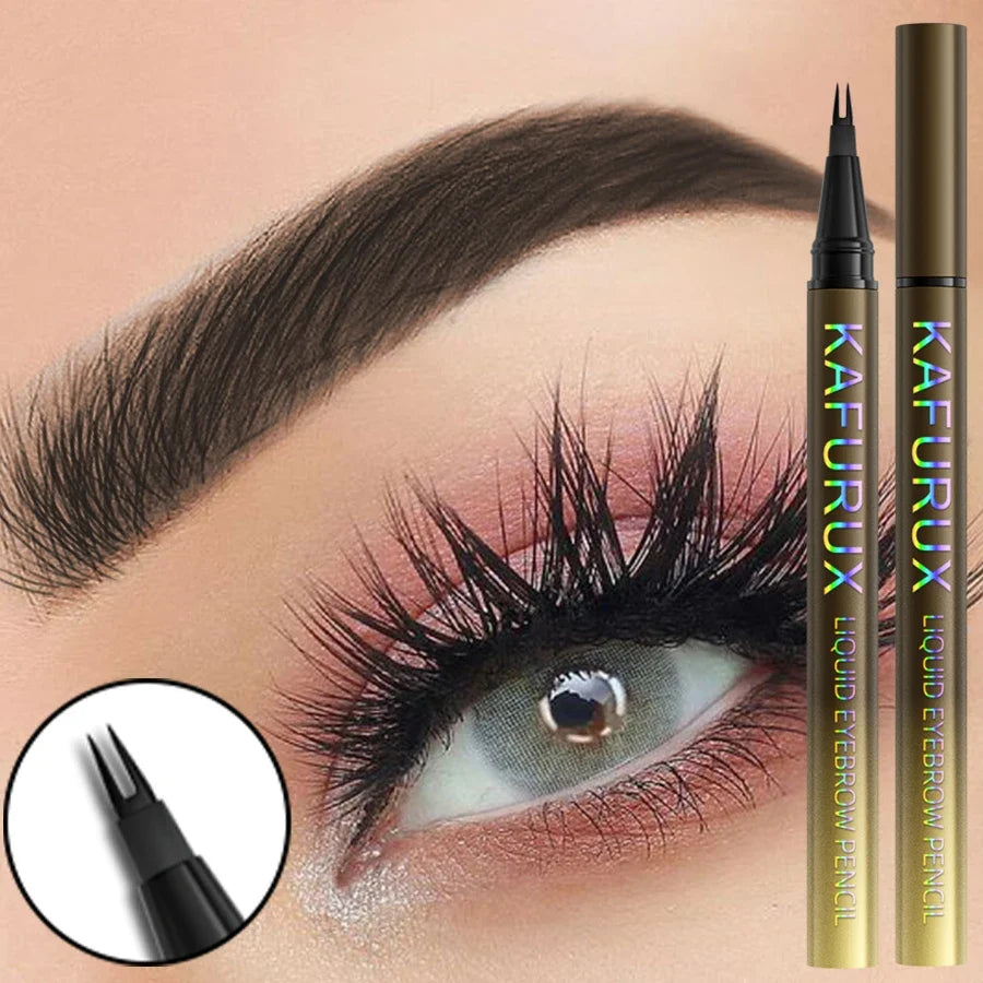 KAFURUX 8-Color Waterproof Microblading Eyebrow Pen – 2-Fork Tip