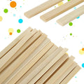 10-Pack Wide Flat Wooden Craft Sticks for DIY & Paint Projects