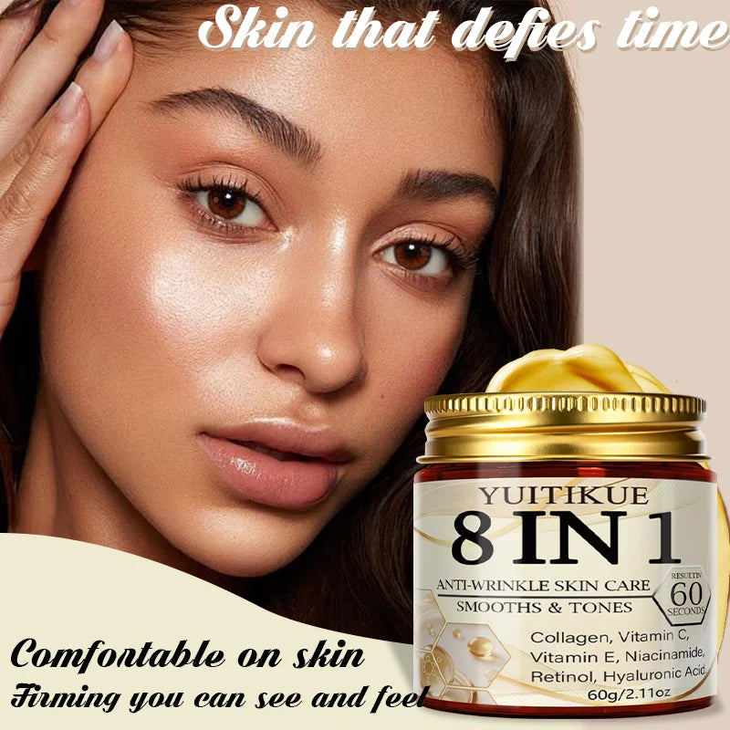 YUITIKUE 8-in-1 Face Cream – Collagen, Retinol & Hyaluronic Acid