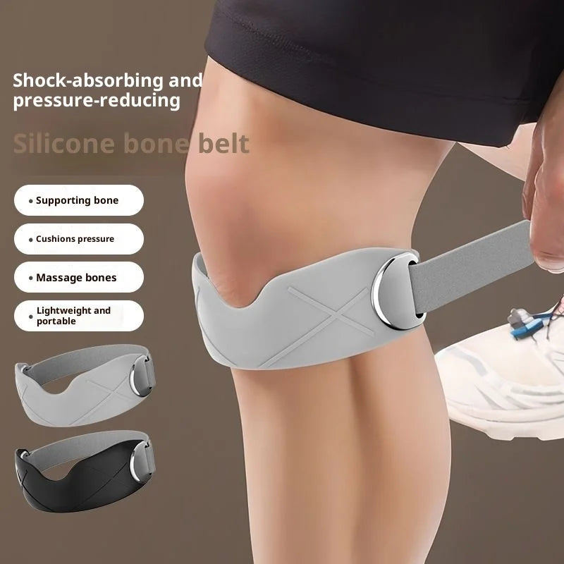 Silicone Knee Stabilizer Strap – Patella Support for Sports