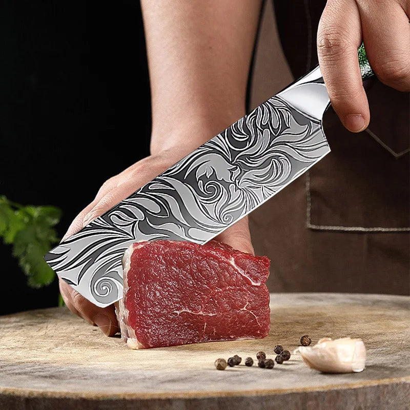 InLeung Damascus Chef Knife – Sharp Stainless Steel Kitchen Knife