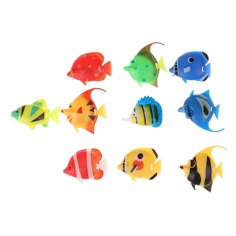 10 Pcs Artificial Floating Fish Aquarium Tank Decor Ornaments