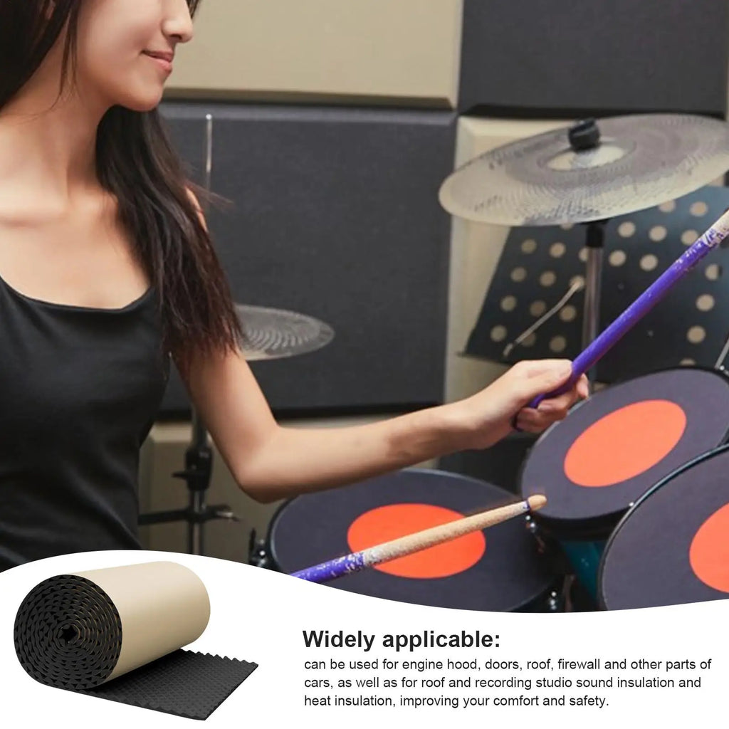 Self-Adhesive Rubber Foam Soundproofing Panel | Studio & Car