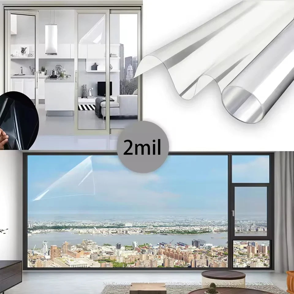 Shatterproof Safety Window Film – Clear Self-Adhesive PET